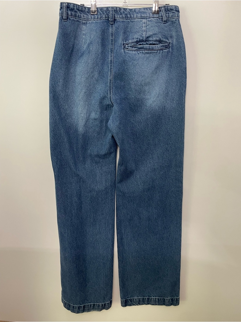 Long Tall Sally Wide Leg Denim Jeans Med Blue Wash Size 10 Inseam 35" - Picture 2 of 10